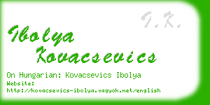 ibolya kovacsevics business card